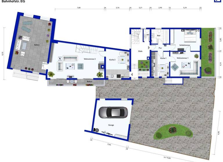 Mehrfamilienhaus zum Kauf 399.000 € 8 Zimmer 240 m² 593 m² Grundstück Kippenheim 77971