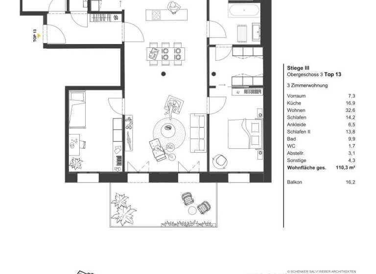 Wohnung zum Kauf - Erstbezug 1.066.790 € 3 Zimmer 110,3 m² Wien 1030