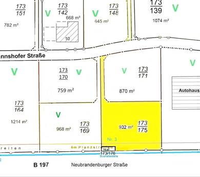 Grundstück zum Kauf provisionsfrei als Kapitalanlage geeignet 51.260 € 932 m² Grundstück Zum Glockshimmelsberg 1 c-f Friedland Friedland 17098