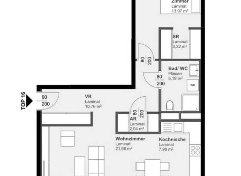 Wohnung zur Miete 489 € 2 Zimmer 65,2 m² Gries Graz 8020