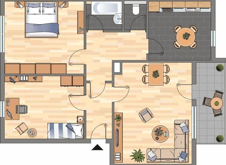 Wohnung zur Miete 500 € 3 Zimmer 68 m²<br/>Wohnfläche 2.<br/>Geschoss Stormstraße 14 Geisweid Siegen 57078
