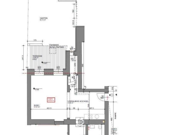 Büro zur Miete provisionsfrei 18,88 € 55,6 m² Bürofläche Wien 1180