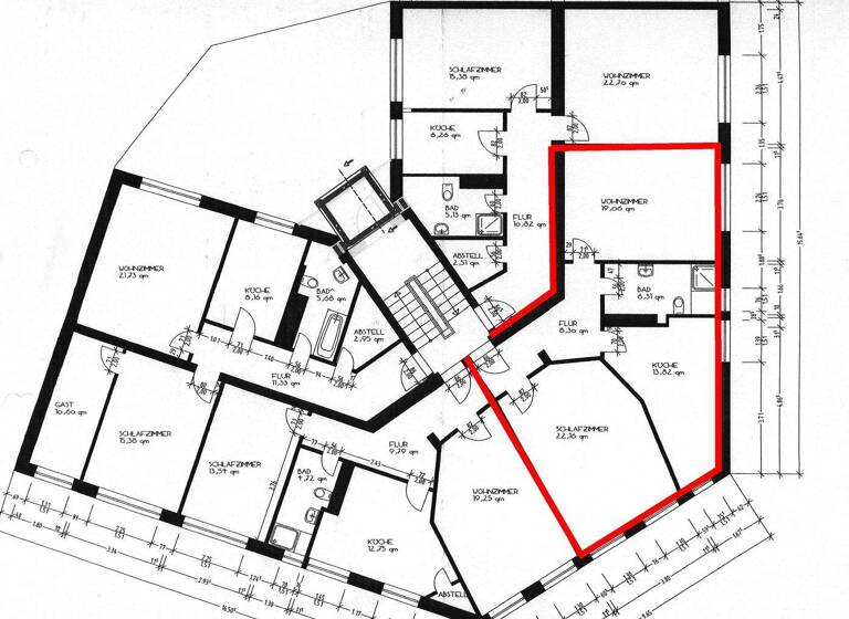 Wohnung zur Miete 557 € 2 Zimmer 69,7 m² 2. Geschoss frei ab sofort Kaistraße 7 Geestemünde Bremerhaven 27570