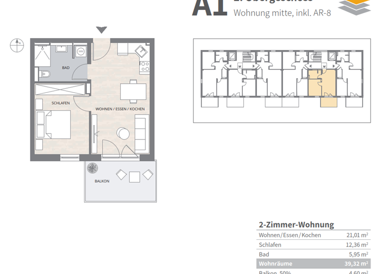 Wohnung zum Kauf - Erstbezug provisionsfrei 274.900 € 2 Zimmer 43,9 m² 2. Geschoss frei ab sofort Finkenstraße Altdorf , Kr Böblingen 71155