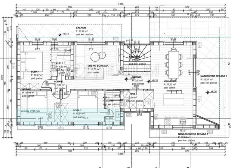 Wohnung zum Kauf 550.000 € 4 Zimmer 112 m² 2. Geschoss Krk Centar