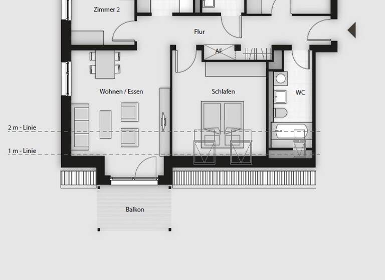 Wohnung zum Kauf - Neubau 509.500 € 4 Zimmer 90,9 m²<br/>Wohnfläche 2.<br/>Geschoss St.-Franziskus-Straße 2 Eggolsheim Eggolsheim 91330