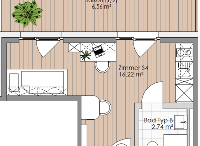 Studio zur Miete - Erstbezug 829 € 1 Zimmer 25,5 m² frei ab sofort Hauptstraße 2a Dietersheim Eching 85386