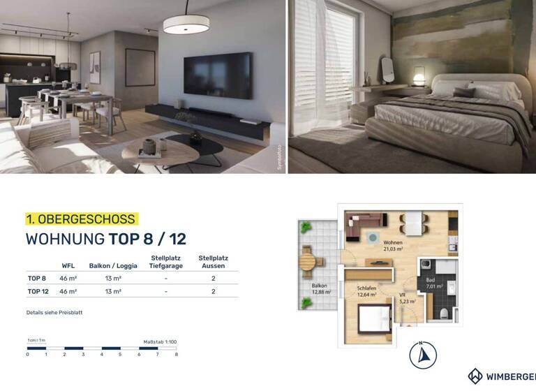 Wohnung zum Kauf - Erstbezug 217.800 € 2 Zimmer 46 m² Eferdingerstraße 31-33 Wilhering 4073