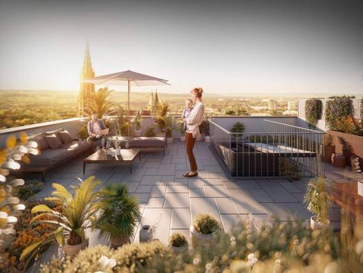 Penthouse zur Miete - Erstbezug 2.320 € 3 Zimmer 104,5 m² 5. Geschoss frei ab 01.04.2026 Frauenstr. 124 Mitte Ulm 89073