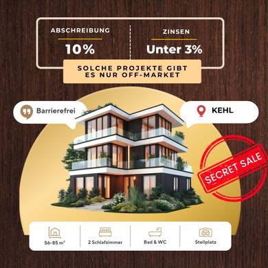 Wohnung zum Kauf provisionsfrei als Kapitalanlage geeignet 170.000 € Kehl - Sundheim Kehl 77694