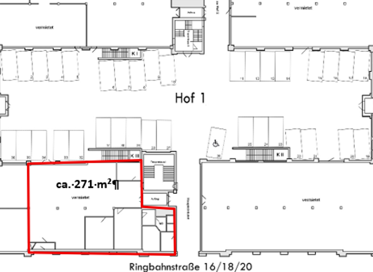 Freifläche zur Miete provisionsfrei 18,30 € 271 m² Lagerfläche Tempelhof Berlin 12099