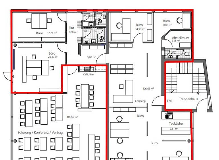 Bürofläche zur Miete provisionsfrei 1.621 € 6 Zimmer 190,7 m² Bürofläche Sulgen Schramberg-Sulgen 78713