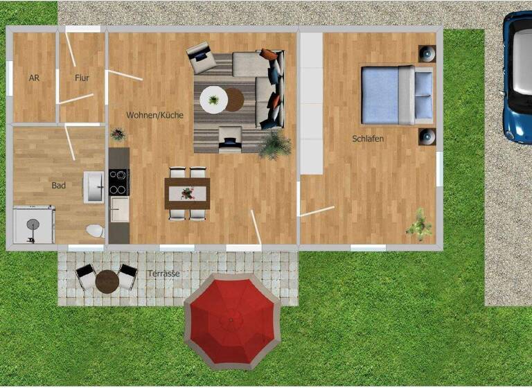 Einfamilienhaus zum Kauf 365.000 € 2 Zimmer 55 m² 535 m² Grundstück Oberlindelburg Schwarzenbruck 90592