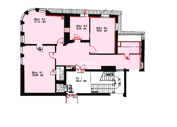 Bürofläche zur Miete 11,50 € 143 m²<br/>Bürofläche ab 143 m²<br/>Teilbarkeit Altstadt Erfurt 99084