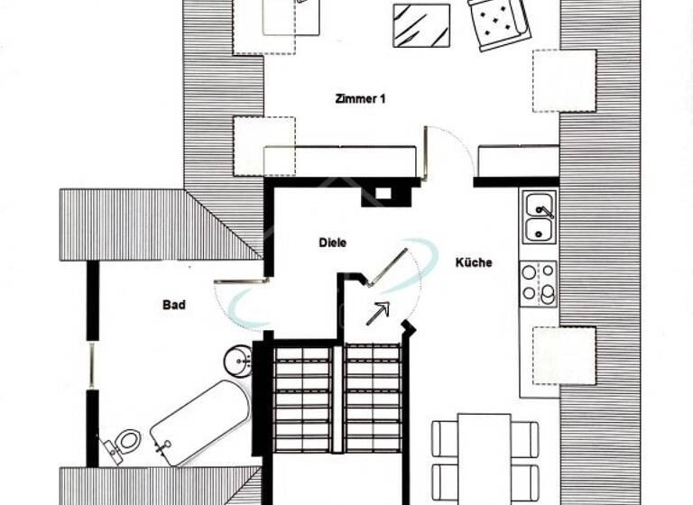 Wohnung zum Kauf 129.000 € 2 Zimmer 44,4 m²<br/>Wohnfläche Dachgeschoss<br/>Geschoss Neuenstein Neuenstein 74632