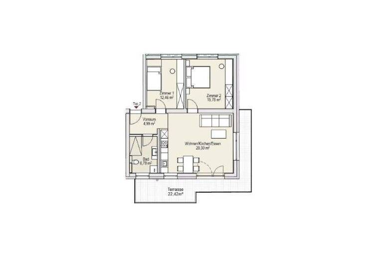 Wohnung zum Kauf 498.000 € 3 Zimmer 69,6 m² Dorf 3a Aldrans 6071