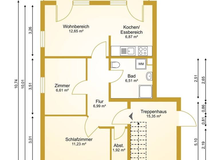 Wohnung zum Kauf provisionsfrei 289.000 € 3 Zimmer 57,1 m² Barendorf Dassow/ Barendorf 23942