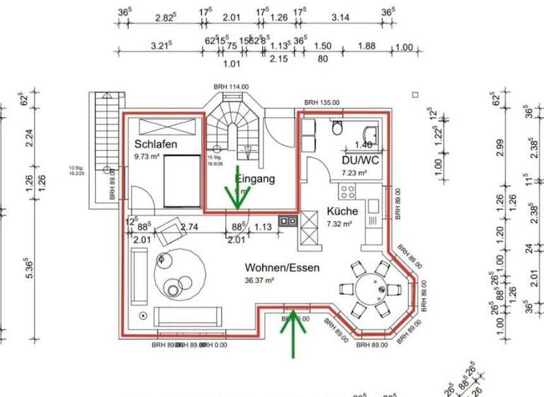 Wohnung zur Miete 1.050 € 2 Zimmer 75 m²<br/>Wohnfläche EG<br/>Geschoss Obererlbach Haundorf 91729