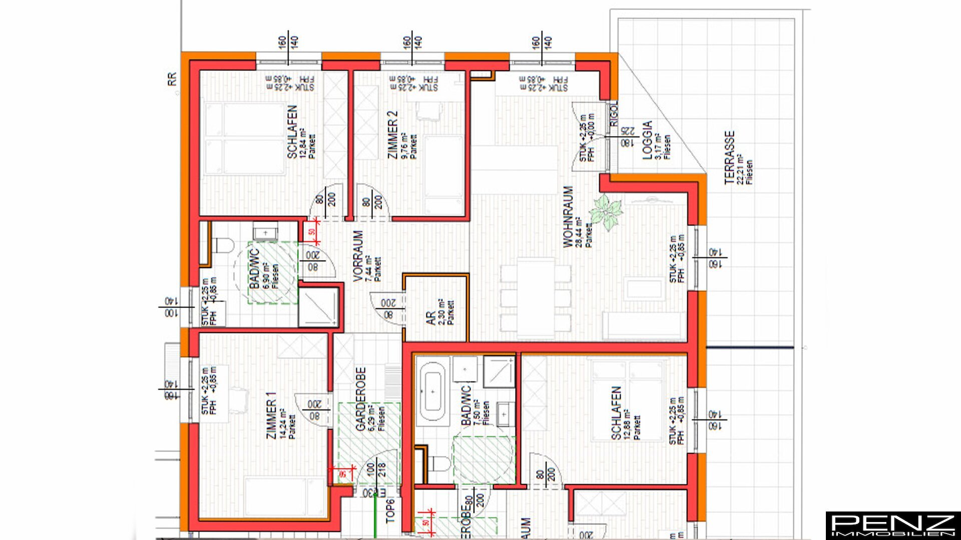 Wohnung zum Kauf 360.000 € 88 m²<br/>Wohnfläche Marchtrenk 4614