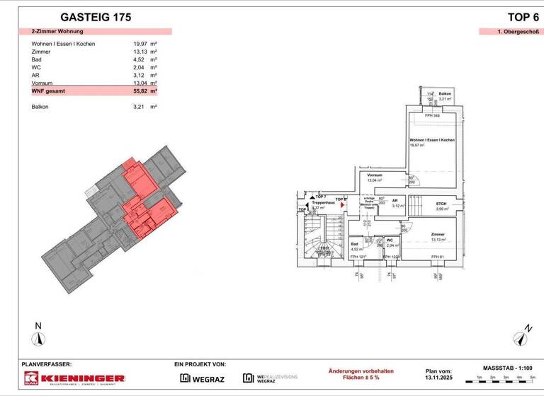 Wohnung zum Kauf 223.280 € 2 Zimmer 55,8 m² 1. Geschoss Gasteig Bad Aussee 8990