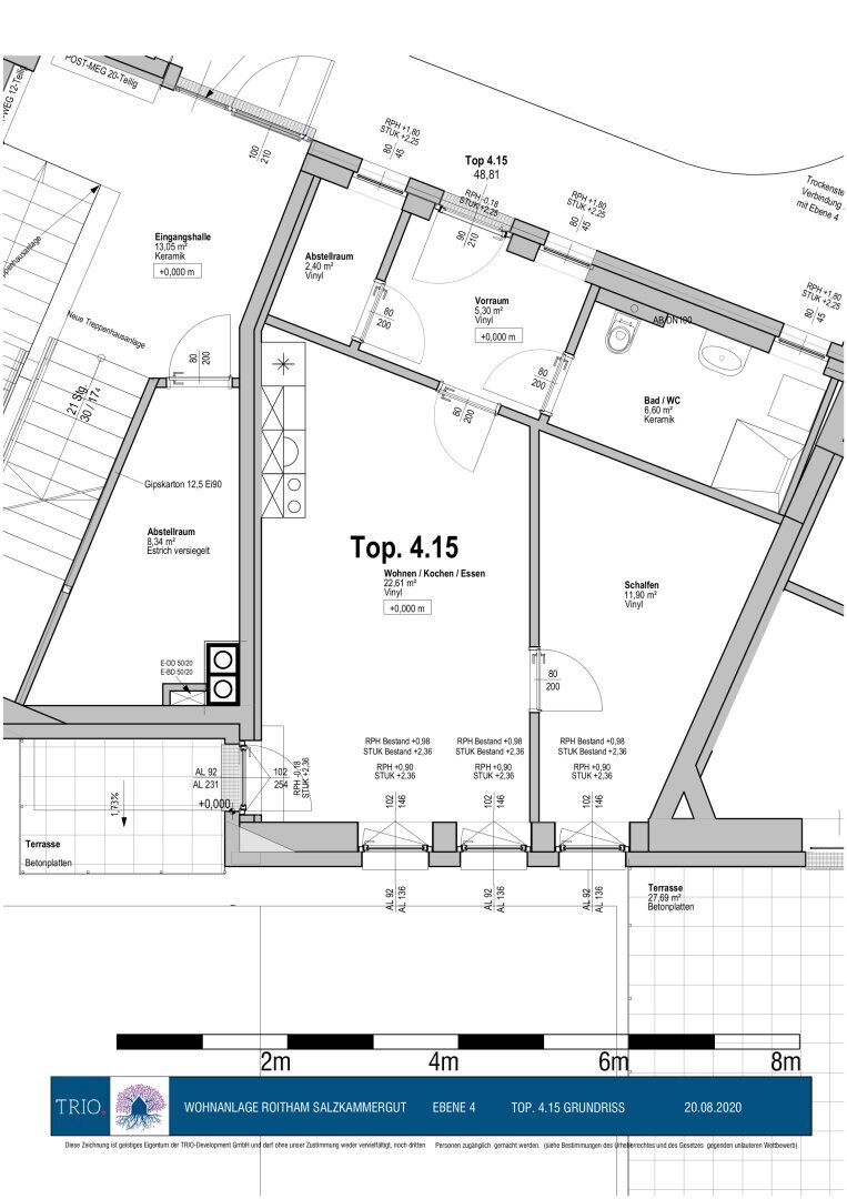 Wohnung zur Miete 725 € 2 Zimmer 48,8 m²<br/>Wohnfläche 01.03.2025<br/>Verfügbarkeit Raiffeisenplatz 6 Roitham am Traunfall 4661