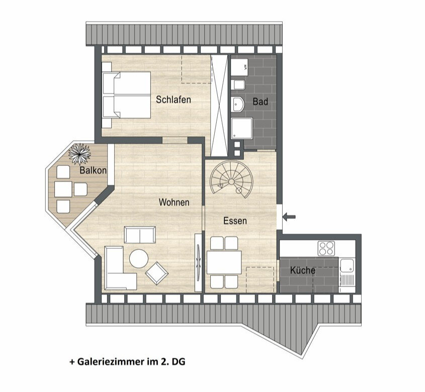 Maisonette zur Miete 760 € 3,5 Zimmer 79 m²<br/>Wohnfläche 2.<br/>Geschoss Hessental Schwäbisch Hall / Hessental 74523