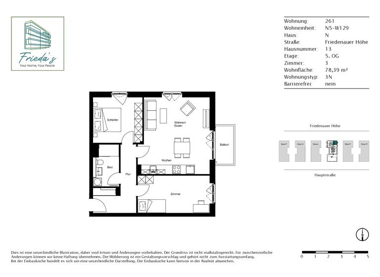 Wohnung zur Miete 1.999 € 3 Zimmer 78,4 m²<br/>Wohnfläche Dachgeschoss, 5.<br/>Geschoss 01.09.2025<br/>Verfügbarkeit Friedenauer Höhe 13 Friedenau Berlin 12159