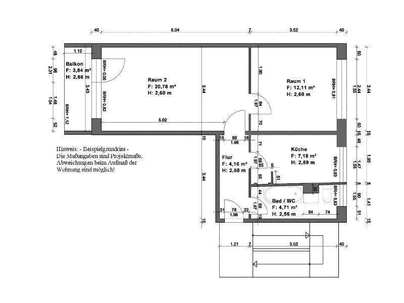 Wohnung zur Miete 295 € 2 Zimmer 50,9 m²<br/>Wohnfläche 4.<br/>Geschoss Haflingerstraße 5 Südliche Neustadt Halle (Saale) 06124