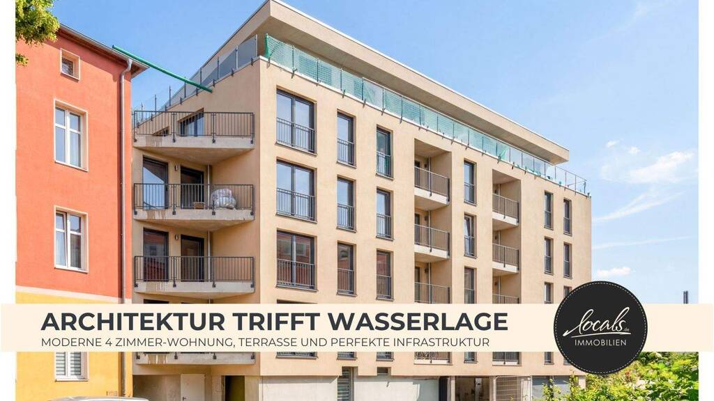 Moderne Architektur trifft Wasserlage: 4 Zimmer, Terrasse und perfekte Infrastruktur
