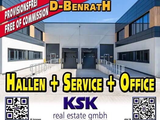 Lagerhalle zur Miete provisionsfrei 1.210 m² Lagerfläche teilbar von 373 m² bis 3.088 m² Benrath Düsseldorf 40597