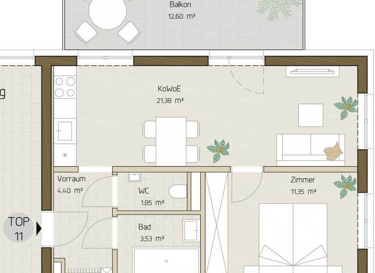 Wohnung zum Kauf - Erstbezug provisionsfrei 223.245 € 2 Zimmer 42,5 m² Göstinger Straße 33 Eggenberg Graz,14.Bez.:Eggenberg 8020