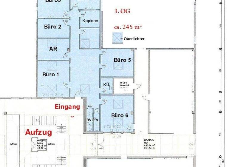 Büro zur Miete 2.565 € 245 m² Bürofläche Hähnlehofstr. 5 Weingarten 88250