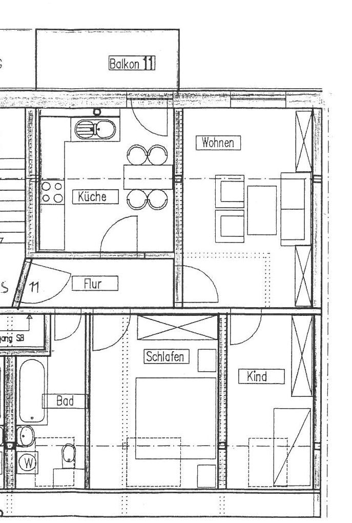 Wohnung zur Miete 300 € 3 Zimmer 64 m²<br/>Wohnfläche 4.<br/>Geschoss Clausstraße 106 Lutherviertel 221 Chemnitz 09126