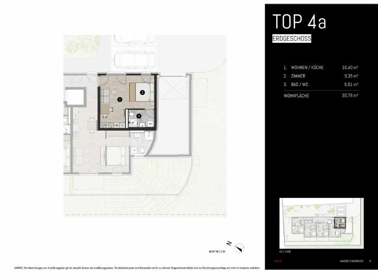 Studio zur Miete - Erstbezug 1.050 € 1 Zimmer 30,8 m² EG Doktor-Stumpf-Straße 32 Hötting Innsbruck 6020