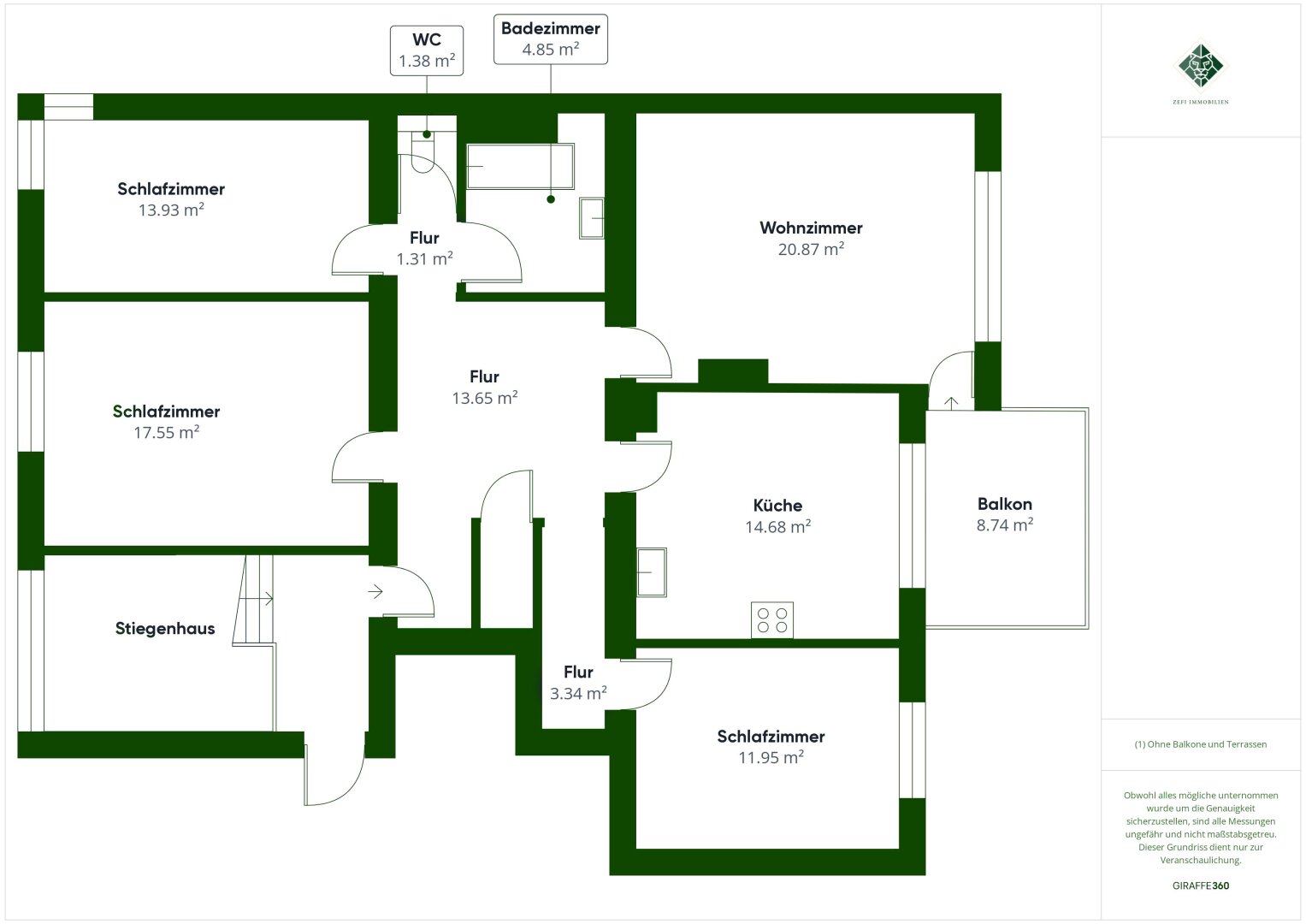 Wohnung zum Kauf 349.000 € 4,5 Zimmer 103 m²<br/>Wohnfläche 2.<br/>Geschoss Obere Knappenstraße Bad Häring 6323