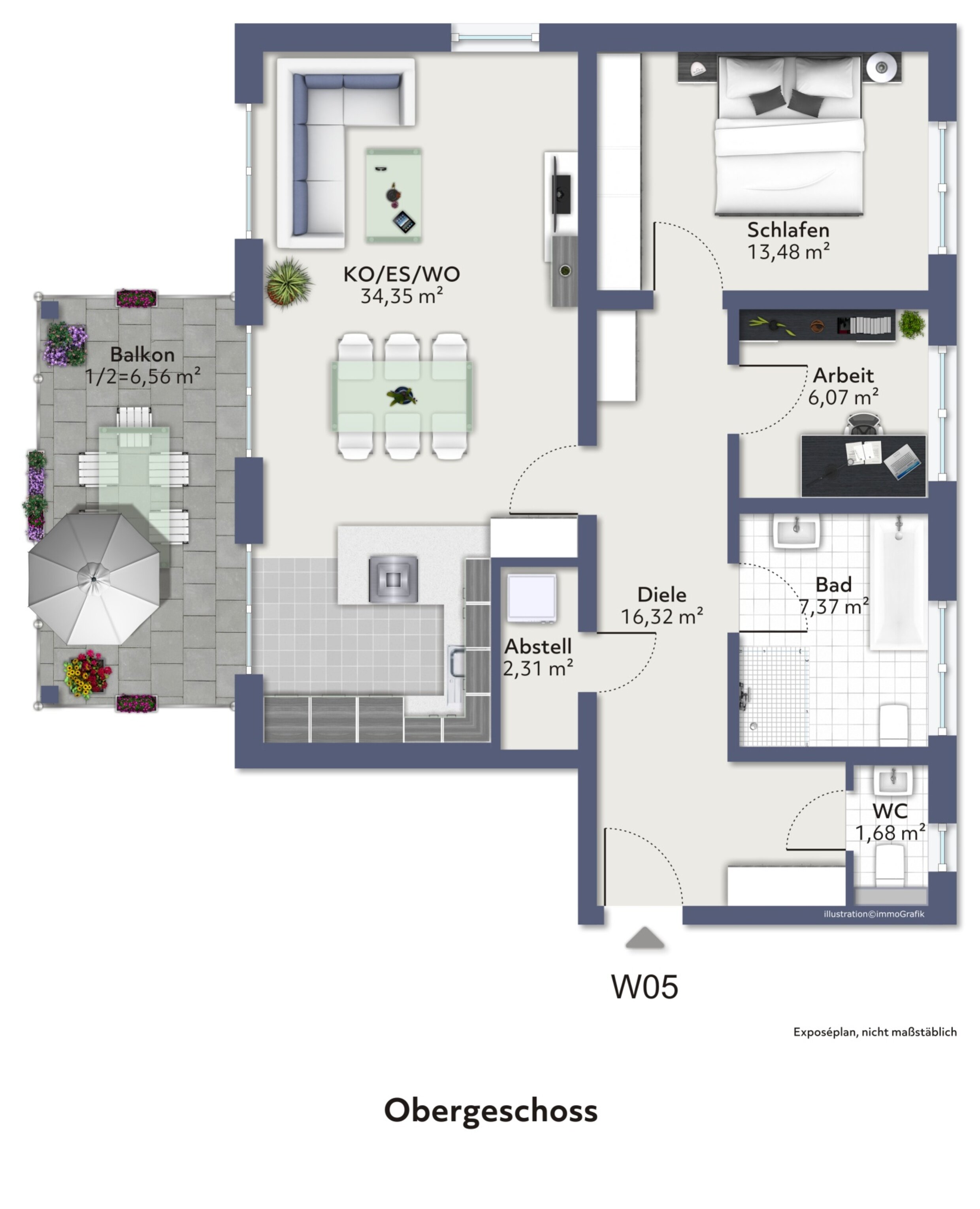 Wohnung zum Kauf provisionsfrei 480.400 € 3 Zimmer 88,1 m²<br/>Wohnfläche 1.<br/>Geschoss Hausen Dillingen a.d.Donau 89407