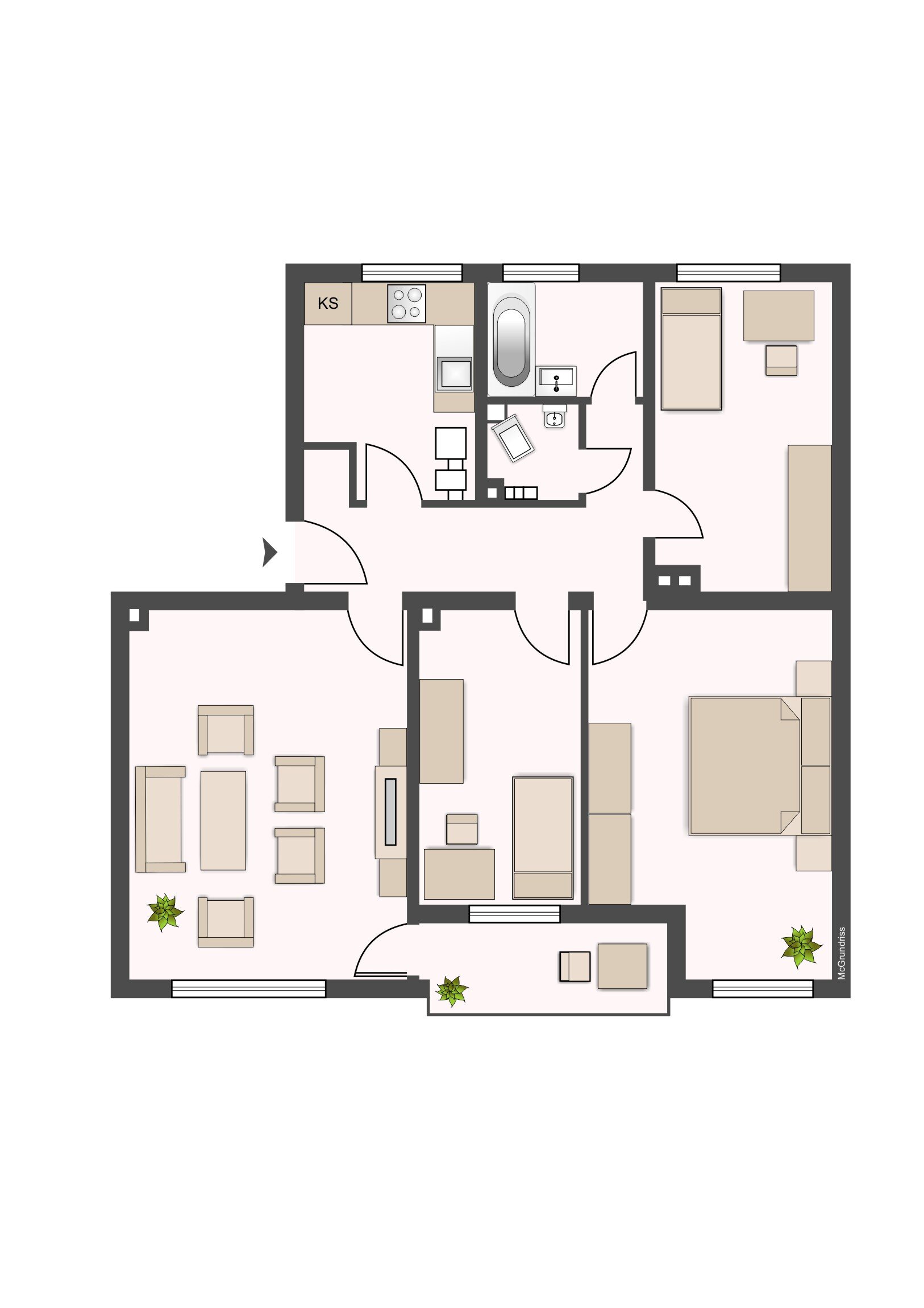 Wohnung zur Miete 585 € 4 Zimmer 77 m²<br/>Wohnfläche 2.<br/>Geschoss 01.03.2025<br/>Verfügbarkeit Berliner Straße 20 Korbach Korbach 34497