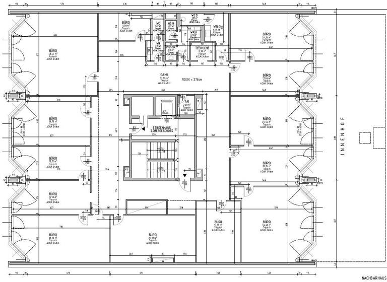 Bürofläche zur Miete 10 € 847 m² Bürofläche teilbar ab 422 m² Wien 1050