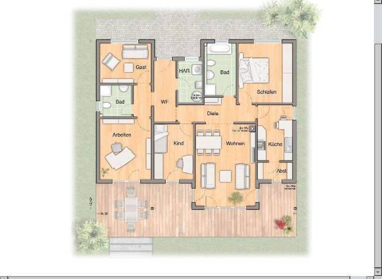 Bungalow zum Kauf provisionsfrei 421.488 € 4 Zimmer 128 m² 500 m² Grundstück Höngen Selfkant Höngen 52538
