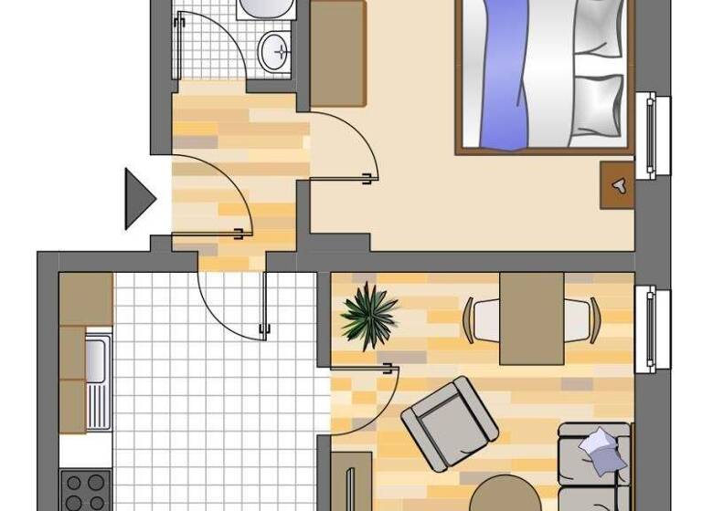Wohnung zur Miete 491 € 2 Zimmer 49,4 m² 1. Geschoss Felkestraße 38 Mitte Dortmund 44141
