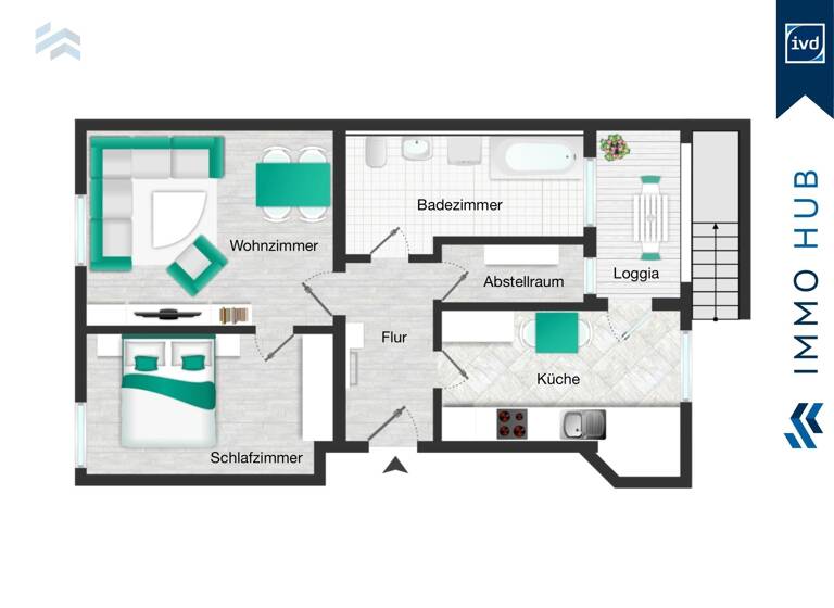 Wohnung zum Kauf 125.000 € 2 Zimmer 53 m²<br/>Wohnfläche EG<br/>Geschoss Eutritzsch Leipzig 04129