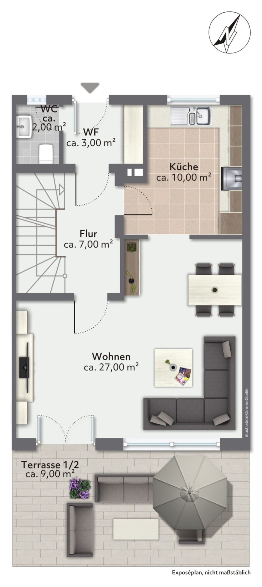 Reihenmittelhaus zum Kauf 649.000 € 3,5 Zimmer 104 m²<br/>Wohnfläche 640 m²<br/>Grundstück Rosenheim 83024