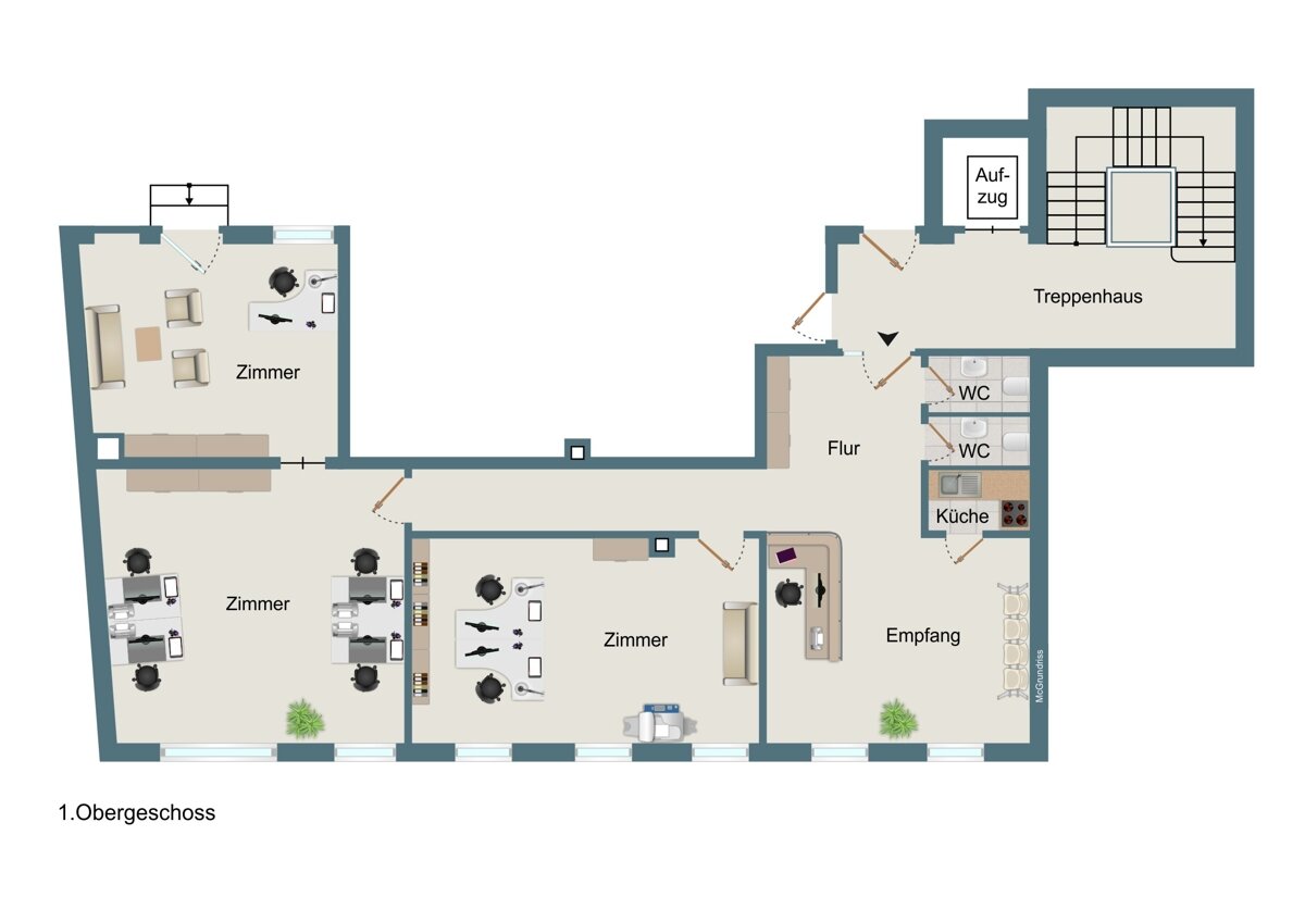 Bürofläche zur Miete 6 € 4 Zimmer 130 m²<br/>Bürofläche Meichelbeckstraße 7 Marktoberdorf Marktoberdorf 87616