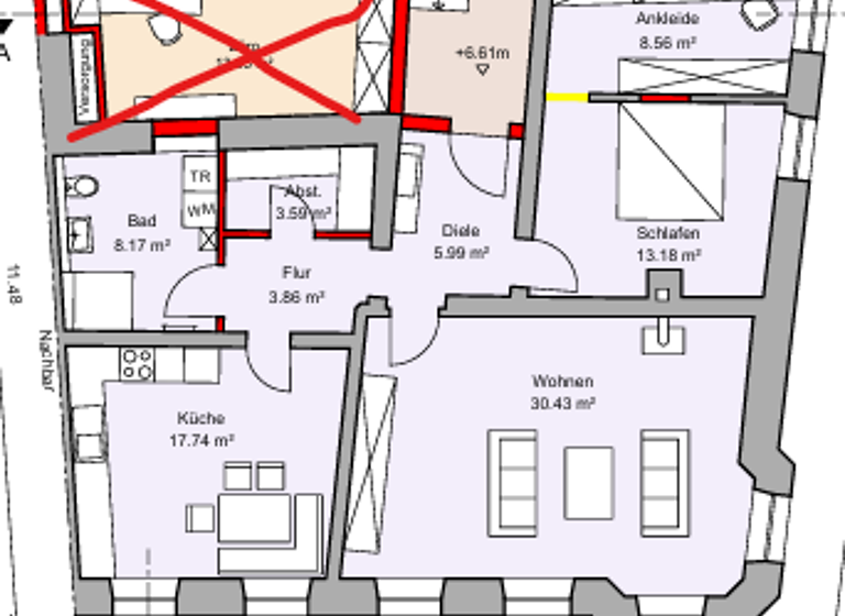 Wohnung zur Miete 620 € 2,5 Zimmer 92 m² Geschoss 2/3 frei ab 01.07.2026 Wittlich 54516