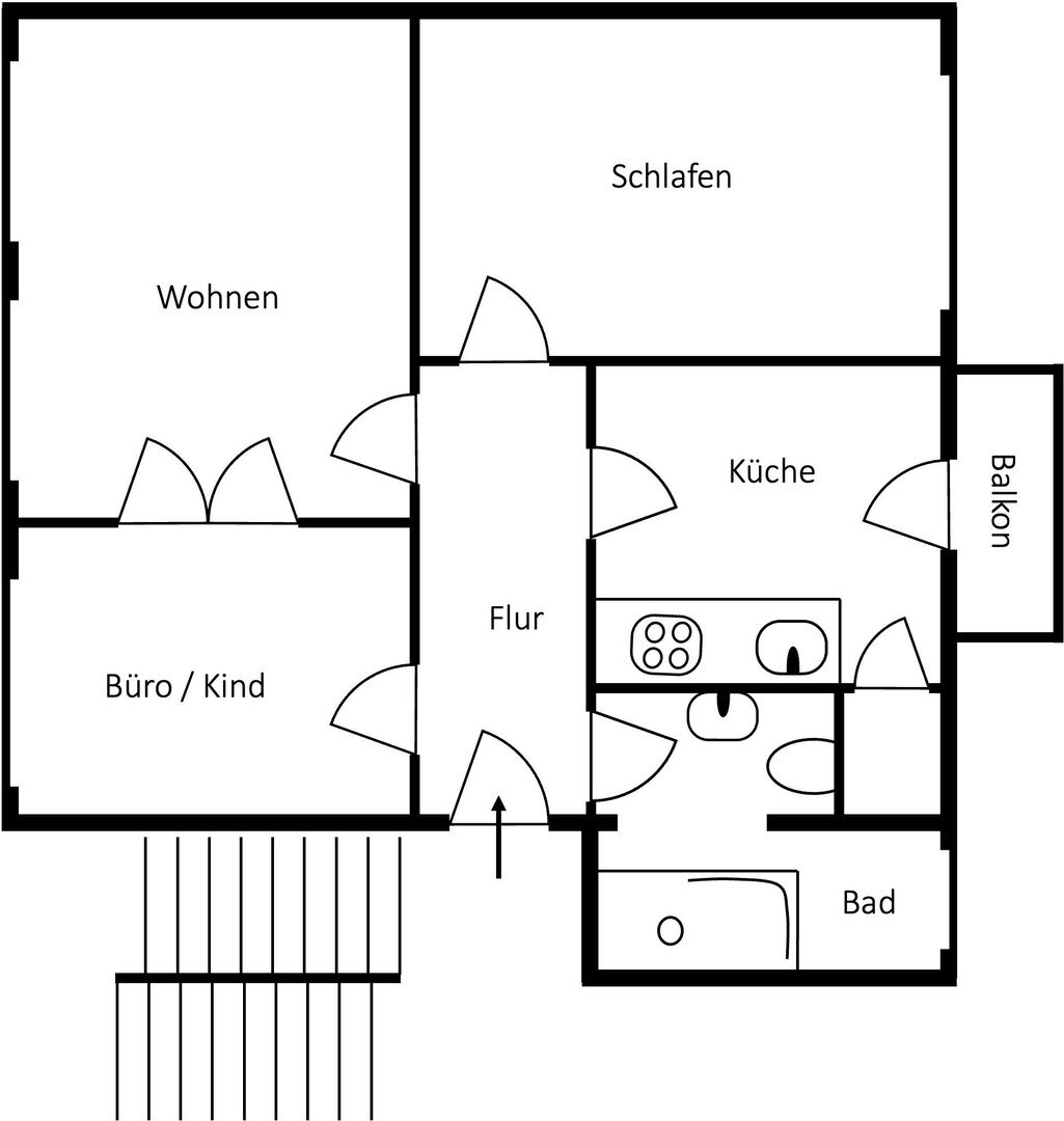 Wohnung zur Miete 690 € 3 Zimmer 87 m²<br/>Wohnfläche 1.<br/>Geschoss Oesdorfer Straße 14 Bad Pyrmont Bad Pyrmont 31812