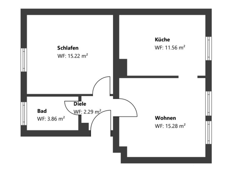 Wohnung zum Kauf 199.900 € 2 Zimmer 48,2 m² 1. Geschoss Hausham 83734