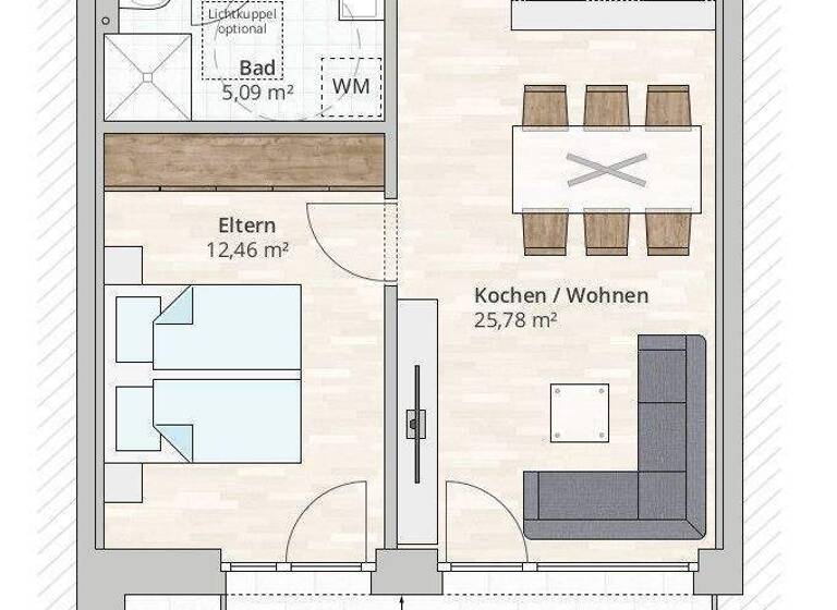 Terrassenwohnung zum Kauf - Erstbezug provisionsfrei 330.000 € 2 Zimmer 47,6 m² 2. Geschoss Baldebrechtgasse 1 Rankweil 6830