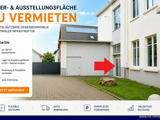 Lagerhalle zur Miete 1.024 € 185 m² Lagerfläche Wyhl 79369