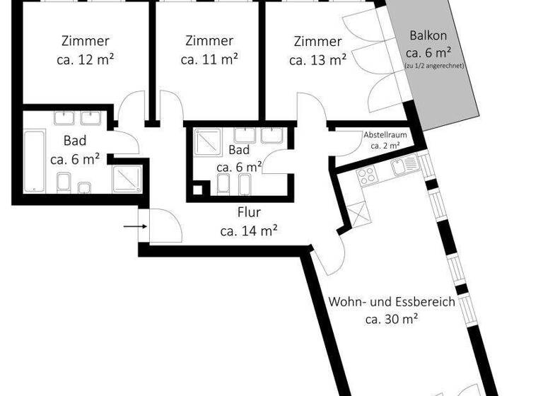 Wohnung zur Miete 1.600 € 4 Zimmer 101 m² frei ab sofort Binz Rügen 18609