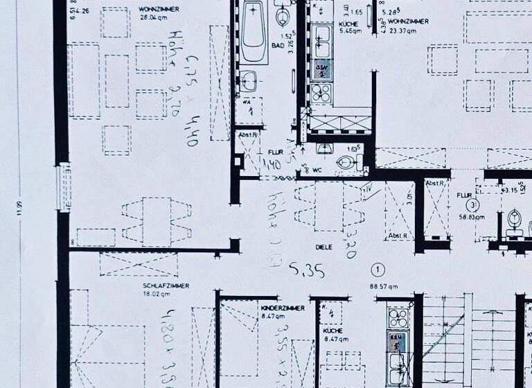 Terrassenwohnung zur Miete 1.100 € 2,5 Zimmer 88,6 m² Geschoss EG/3 frei ab sofort Großblöcken ... Siek 22962